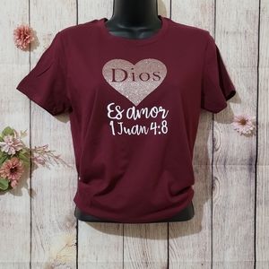 Next Level wine/maroon slim fit T-shirt